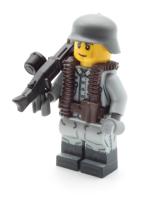 Deutscher Soldat mit MG42 und Weste aus LEGO® Steinen (WW2)